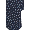 Joseph Abboud Narrow Tie, Navy Tossed Floral