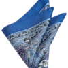 Joseph Abboud Silk Pocket Square, Blue & Purple Paisley