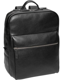 Joseph Abboud Pebble Leather Backpack, Black
