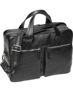 Joseph Abboud Pebbled Briefcase, Black