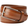 Joseph Abboud Feather Edge Leather Belt, Cognac