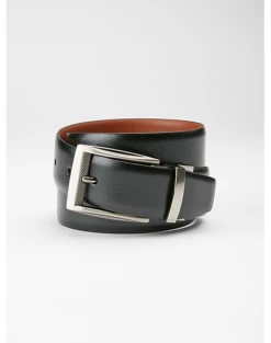 Joseph Abboud Feather Edge Reversible Belt, Burgundy