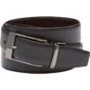 Joseph Abboud Feather Edge Reversible Textured Leather Belt, Black
