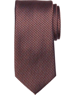 Joseph Abboud Narrow Tie, Orange Basketweave