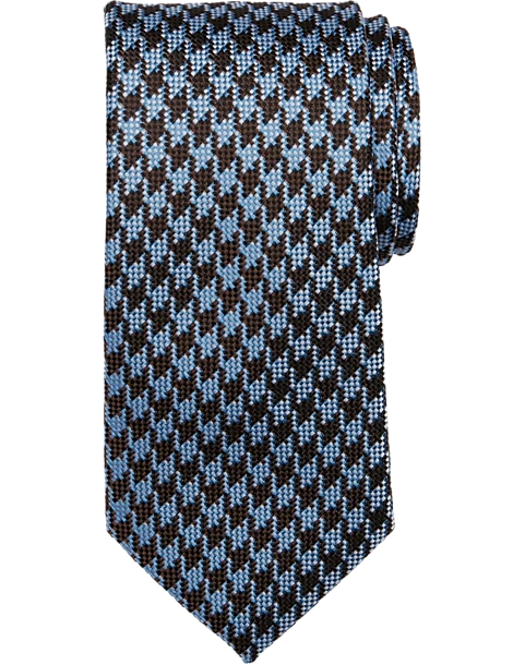 Joseph Abboud Narrow Tie, Brown Shepherd's Check 1 Joseph Abboud Narrow Tie, Brown Shepherd's Check