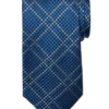 Joseph Abboud Narrow Tie, Blue Tonal Plaid