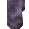 Joseph Abboud Narrow Tie, Purple Tonal Plaid