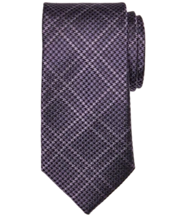 Joseph Abboud Narrow Tie, Purple Tonal Plaid