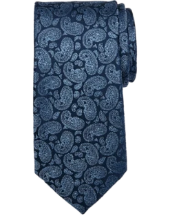 Joseph Abboud Narrow Tie, Blue Paisley