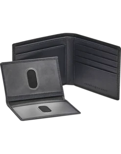 Joseph Abboud Bi-Fold Pebbled Leather Wallet, Black -Joseph Abboud Sales Store MW40 8XR0 02 JOSEPH ABBOUD BLACK ALT2