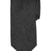Joseph Abboud Narrow Tie, Black Tonal Paisley