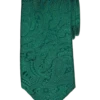 Joseph Abboud Narrow Tie, Green Tonal Paisley