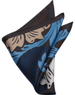 Joseph Abboud Pocket Square, Black Western Floral